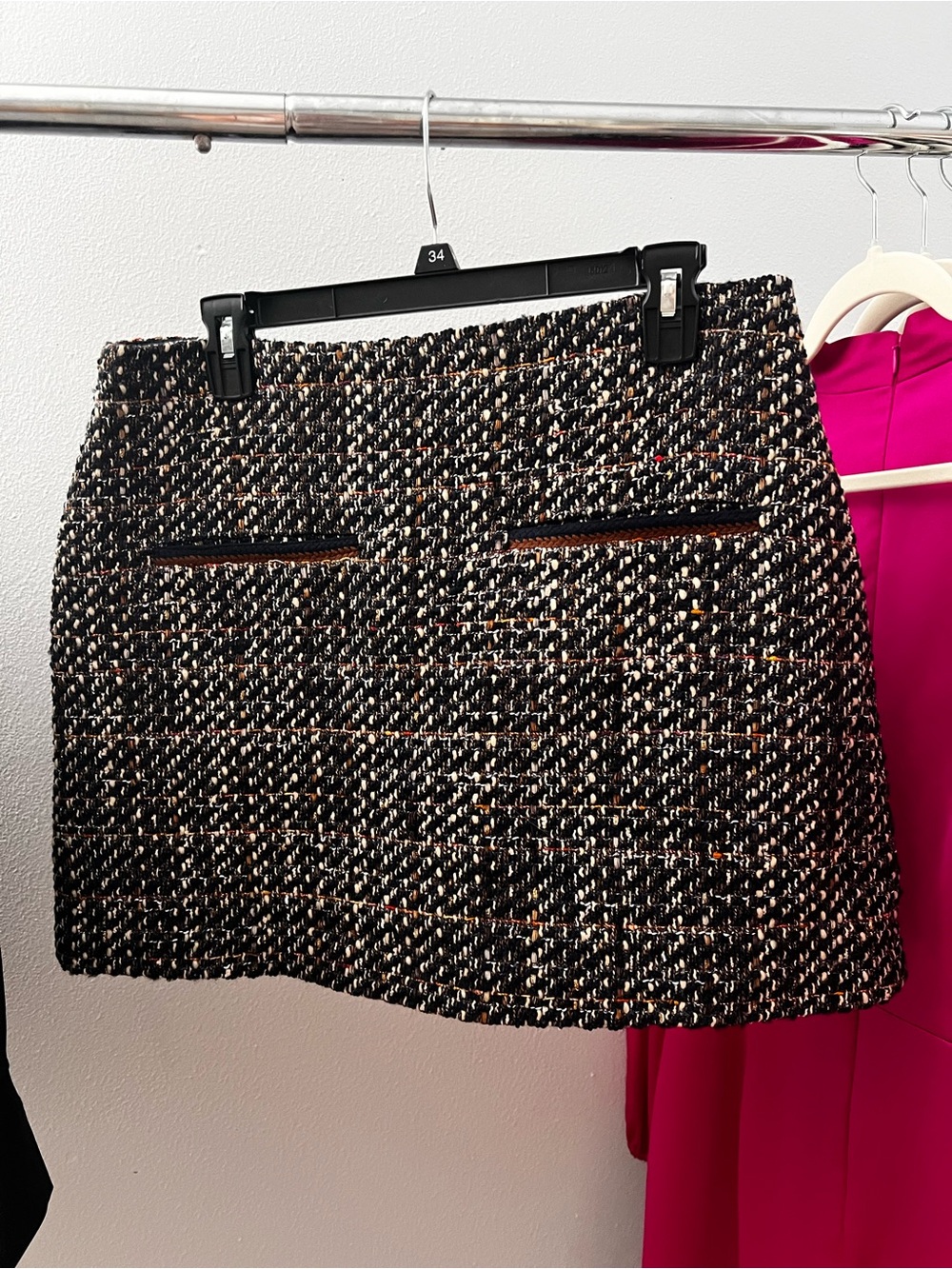 Veronica Beard Black Multi Tweed Mini Skirt